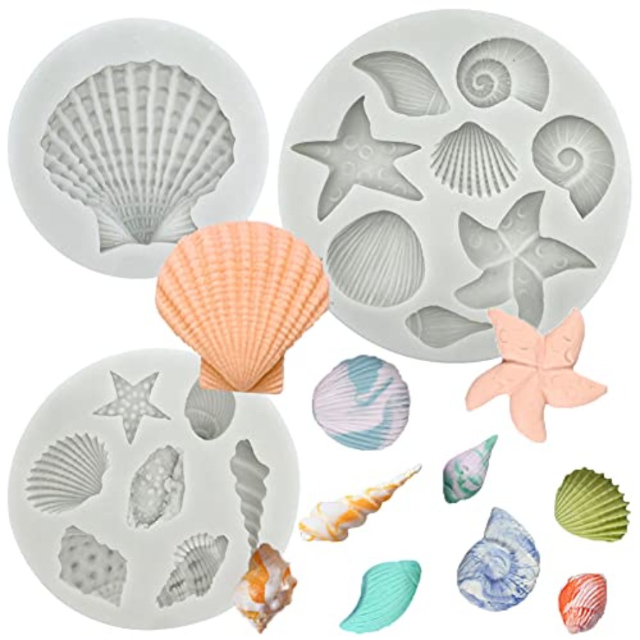 Marine Coral - Conjunto de 3 Moldes de Silicone