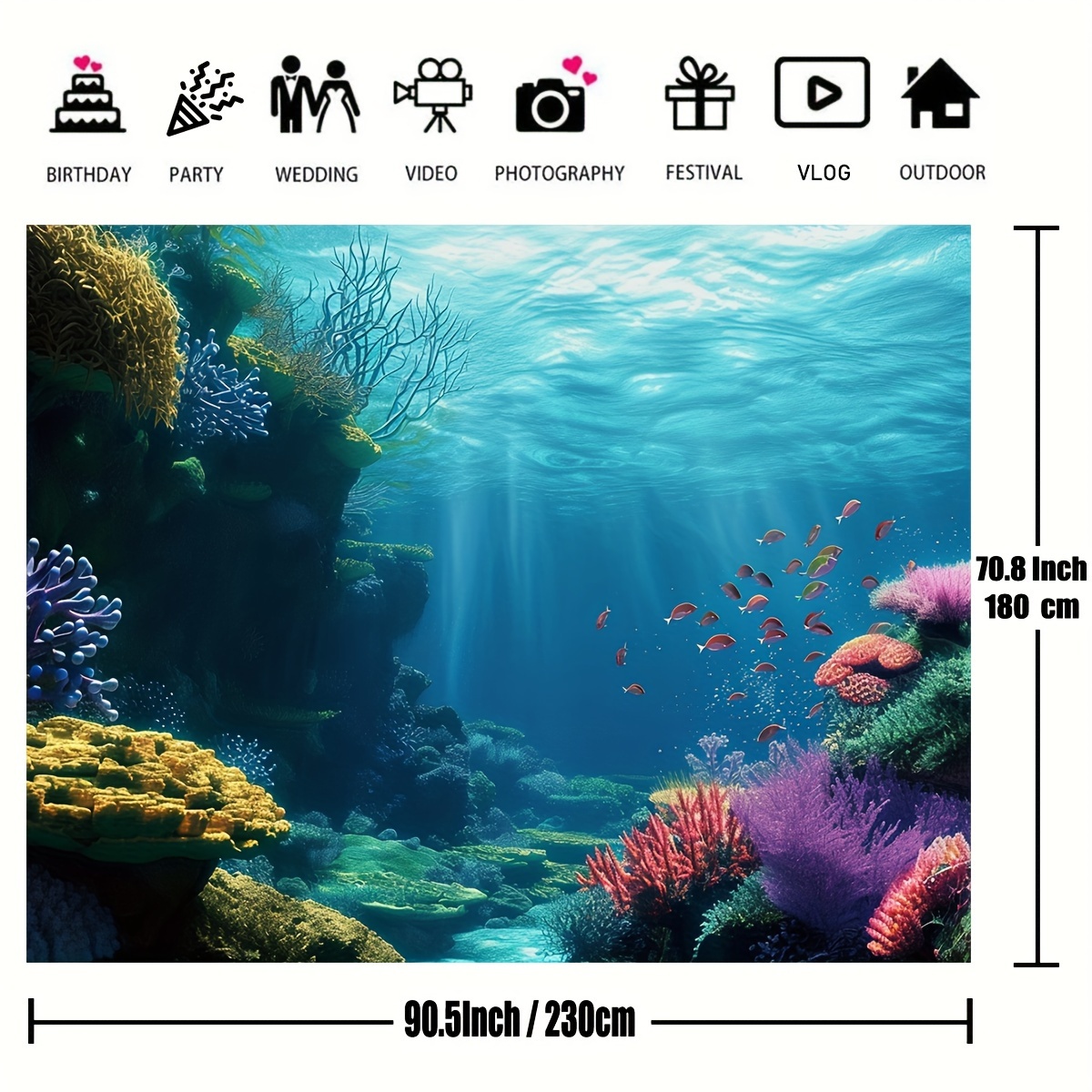 1 unidade de tapeçaria plana 2 - Marine Aquarium avaliação e preço